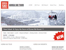 Tablet Screenshot of koreaskitour.com